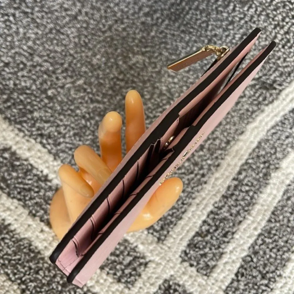 Kate Spade Madison Large Slim Bifold Wallet Conch Pink NWT - Picture 12 of 16